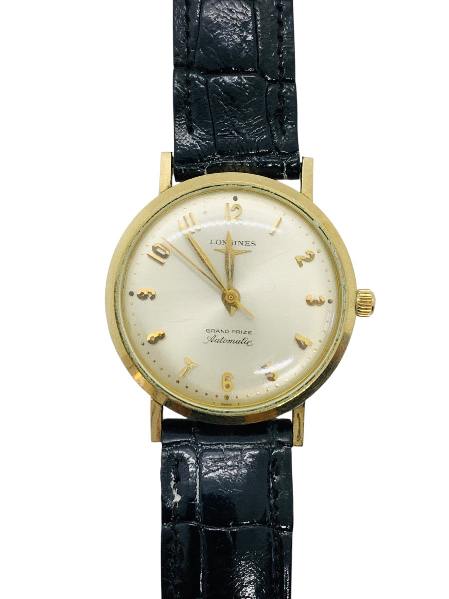 Longines Vintage 1960s Watch 33mm Automatic Black Alligator Band