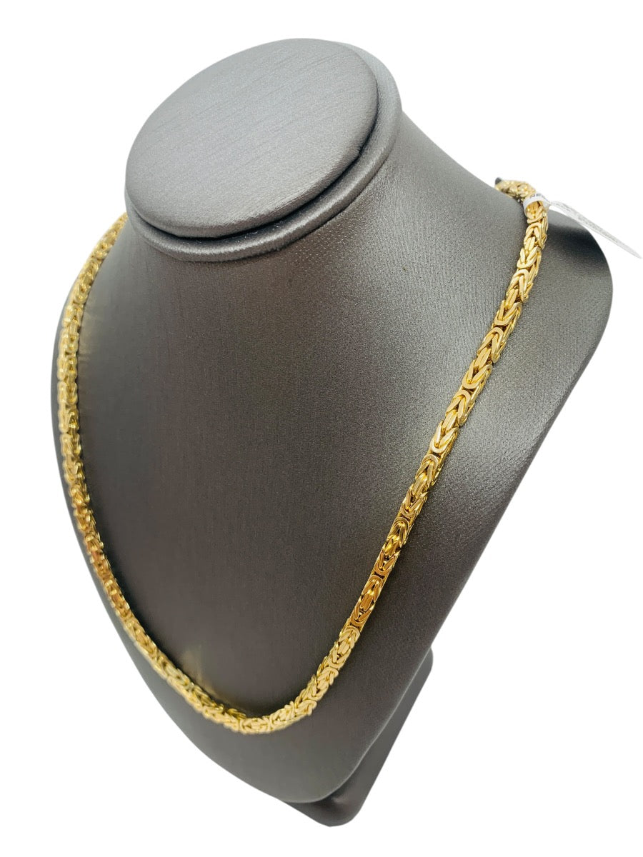 14K Yellow Gold Byzantine Chain | Size 19 in | 38.4g