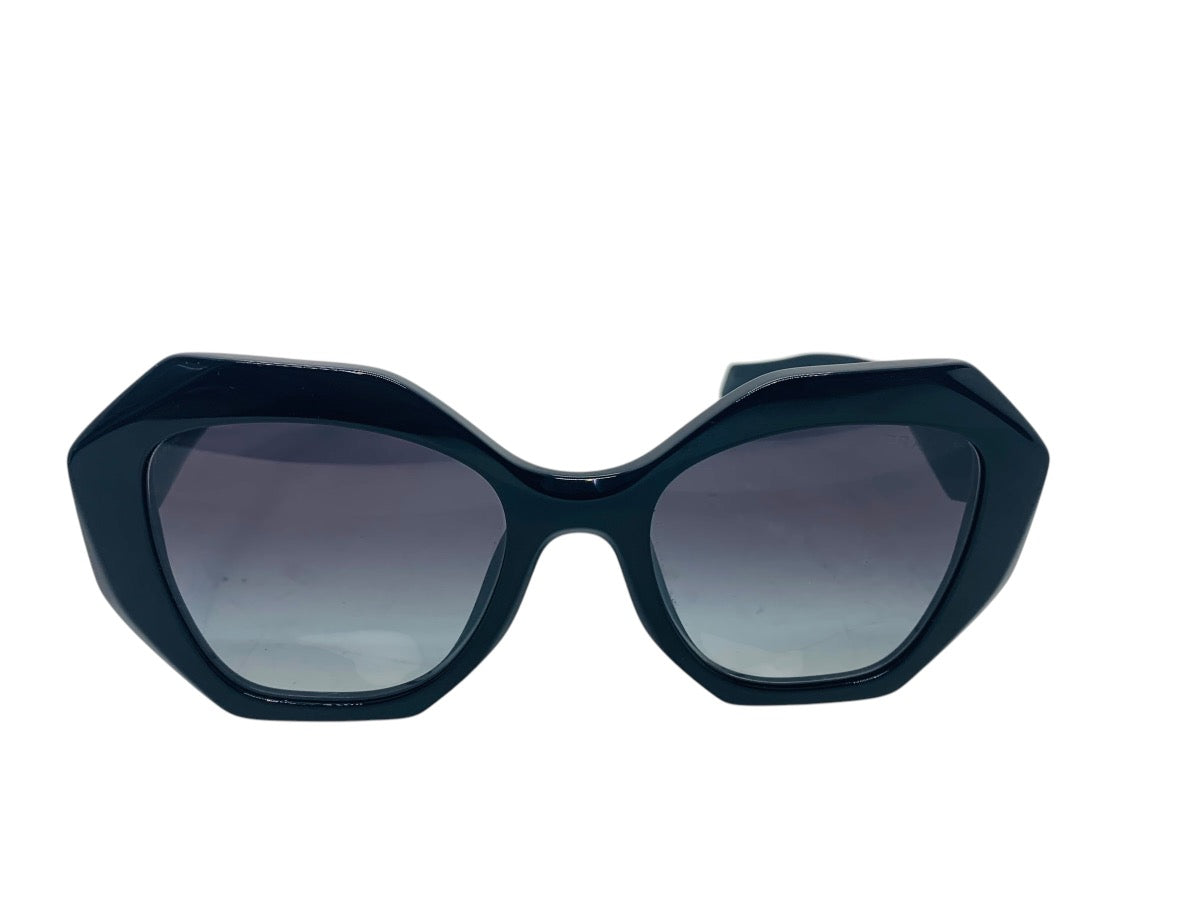 (READ) Prada SPR16W 1AB-5D1 Black Geometric Lady's Sunglasses (53-20)