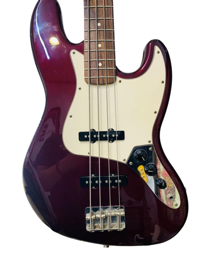 Fender 2005 Jazz Bass 4-String Bass Midnight Wine Made in Mexico Electric Bass