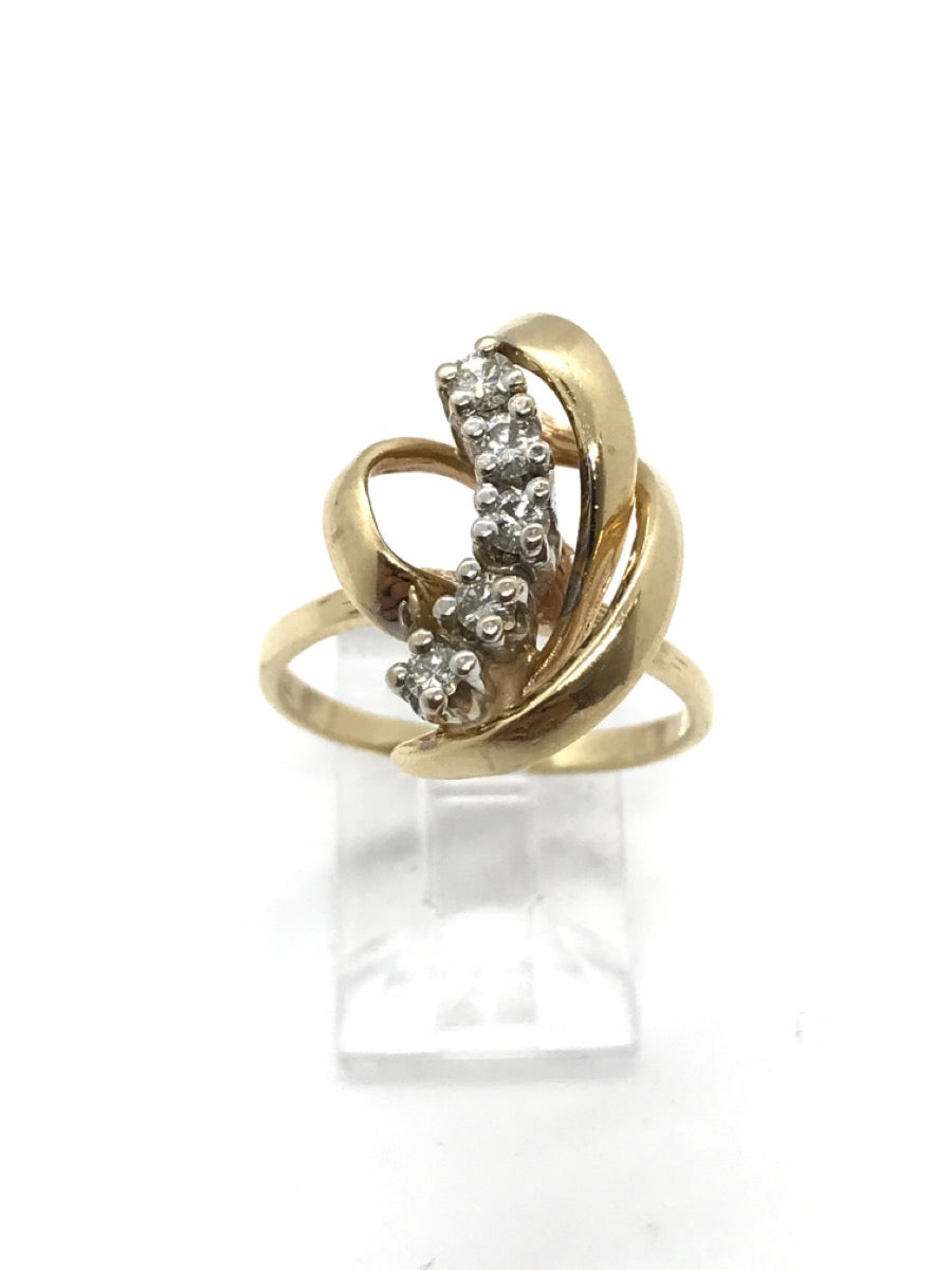 14K Yellow Lady's Diamond Fancy Cocktail Ring .50 CTW | Size 8.5