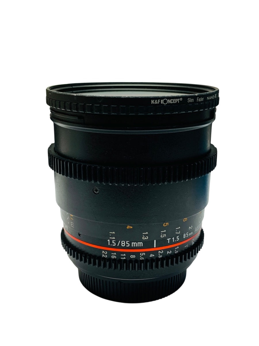 Rokinon 1.5/85mm Cinema Lens T1.5 AS IF UMC II Lens w/ Filter