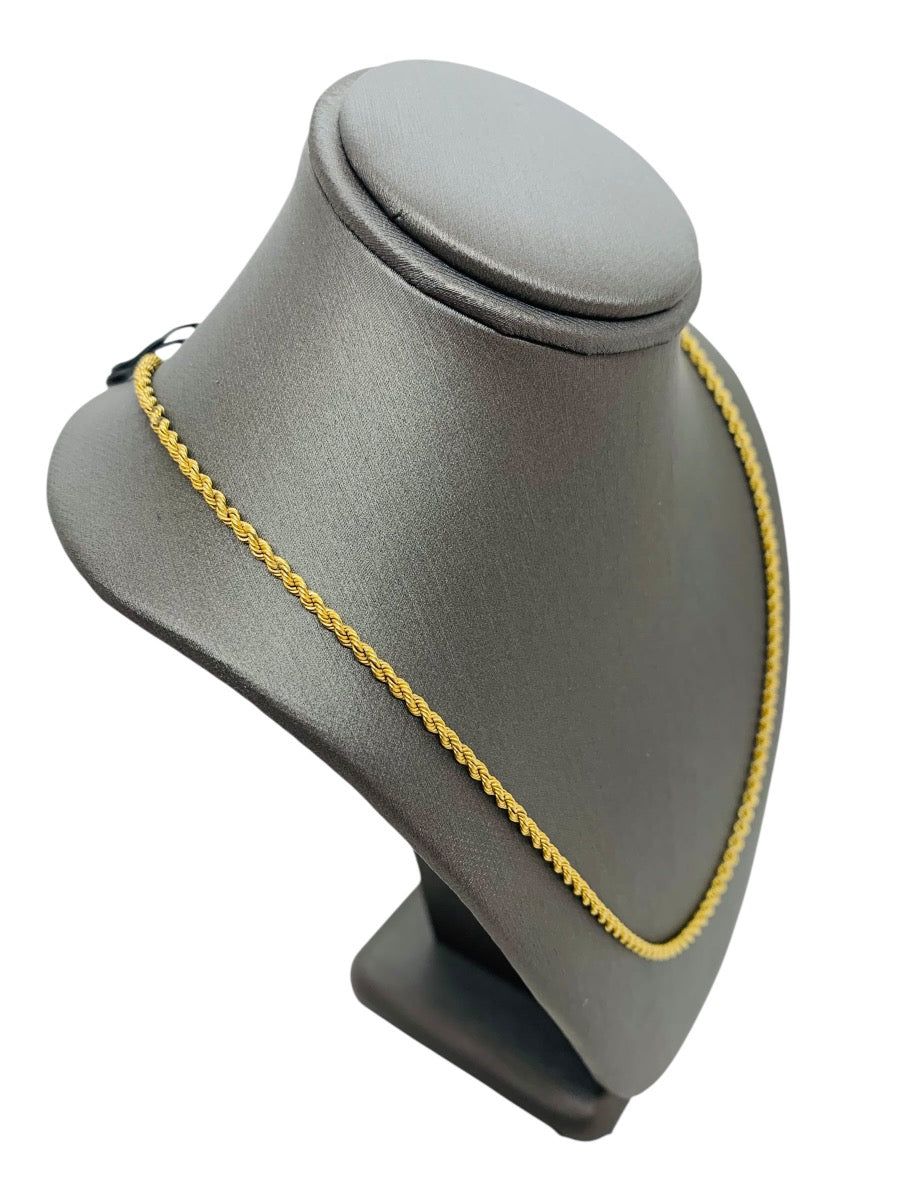 14K Yellow Gold Rope Chain | Size 18 | 8.7g