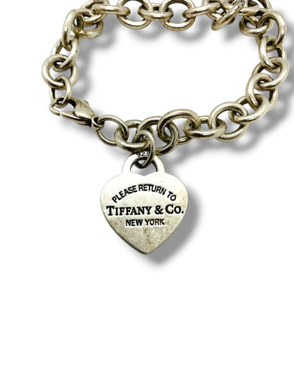 Tiffany & Co. "Retun to Tiffany" .925 Silver Charm Bracelet
