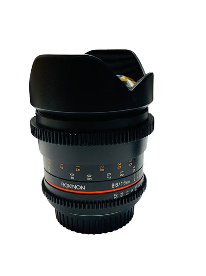 Rokinon 16mm T2.6 ED AS Full Frame Lens for Canon EF Mount