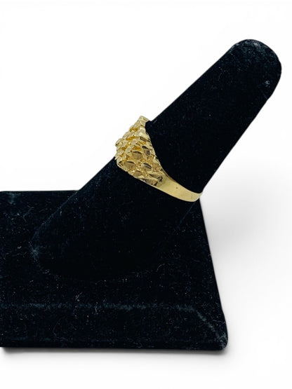 14K Yellow Gold Nugget Ring | Size 7.75 | 2.2g