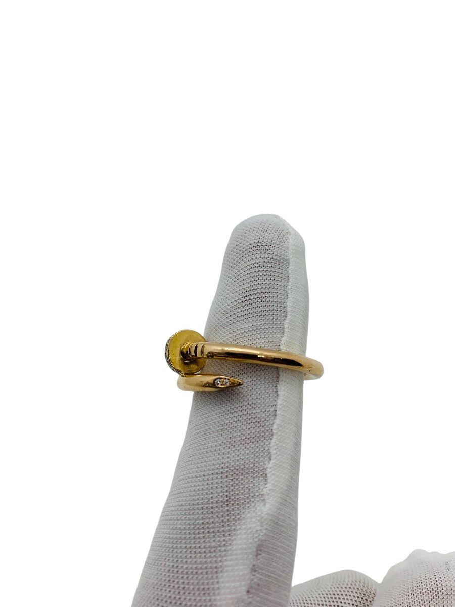 Cartier Juste Un Clou Ring Classic Model Diamonds 18K Yellow Gold 750 Au Size 60