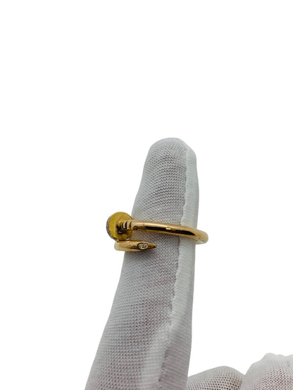 Cartier Juste Un Clou Ring Classic Model Diamonds 18K Yellow Gold 750 Au Size 60