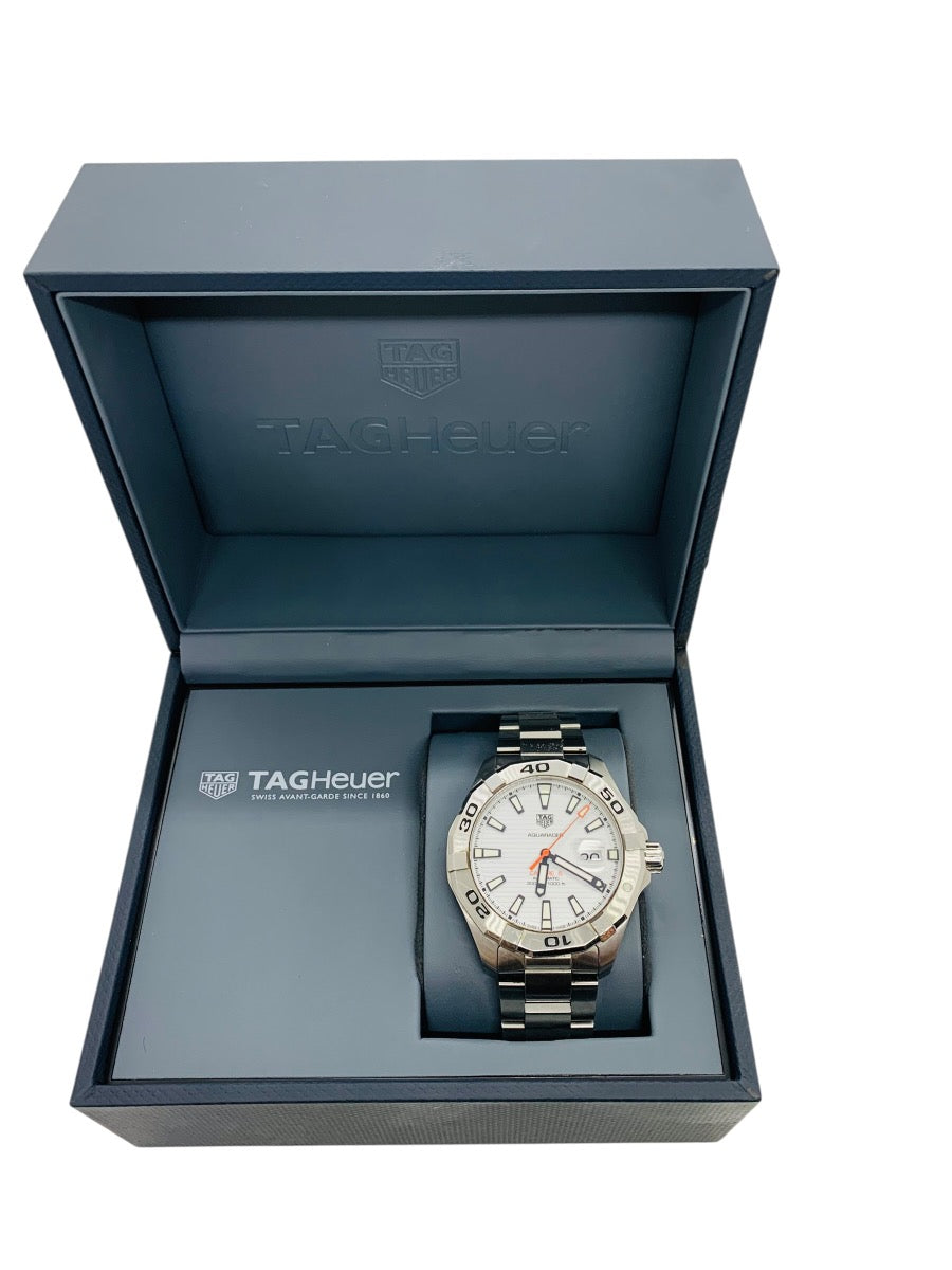 Tag Heuer Men's Aquaracer White Automatic Swiss Watch 43mm WAY2013 w/ Box