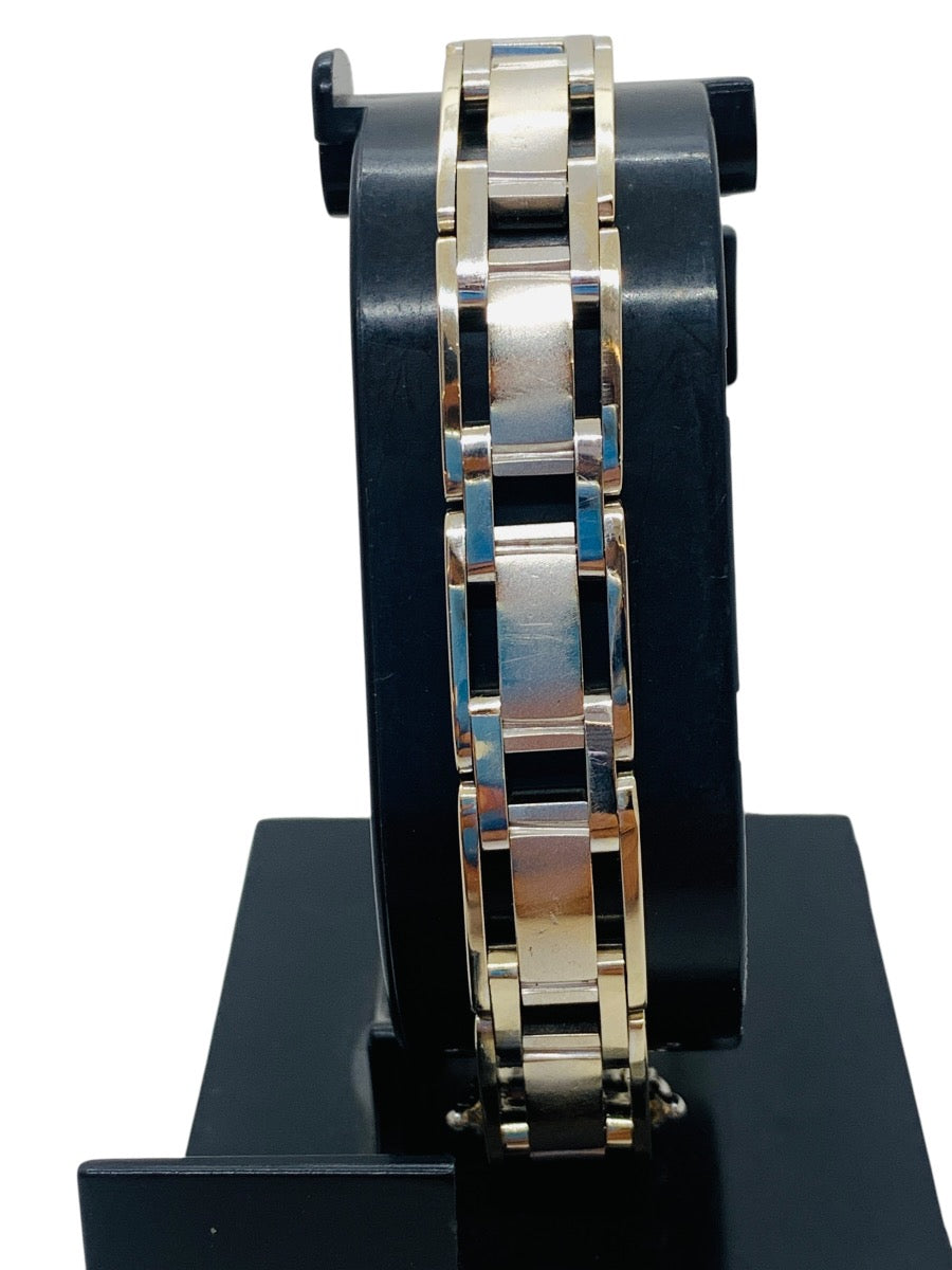 18K White Gold Rectangular Panel Link  Bracelet | Size 8 | 51.4g