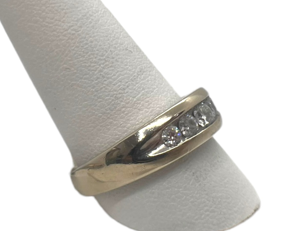 10K White Gold 5 Diamond Row Ring - Size 11 - 0.95TCW - 5.1g