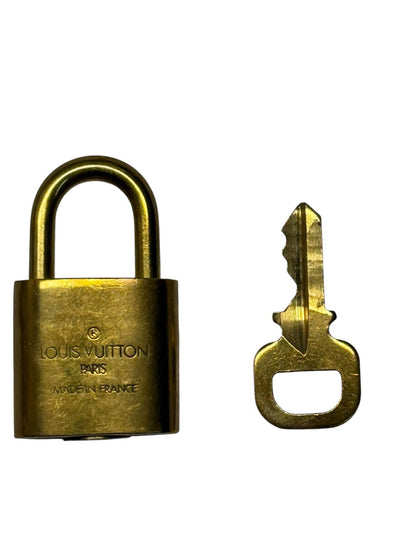 Louis Vuitton Vintage Brass Lock and Key Numbered