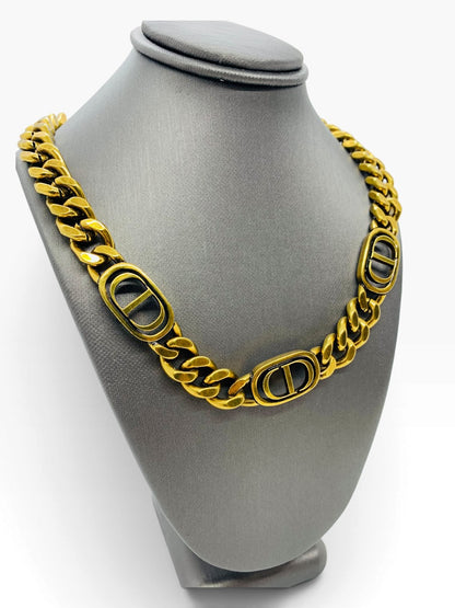 Chrisitan Dior 30 Montaigne Choker Yellow Necklace | Size 18 | 61.6g