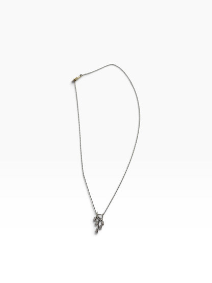 14K White Gold Cascade Waterfall Diamond Necklace .14CTW | 18" Length| 3.9 Grams