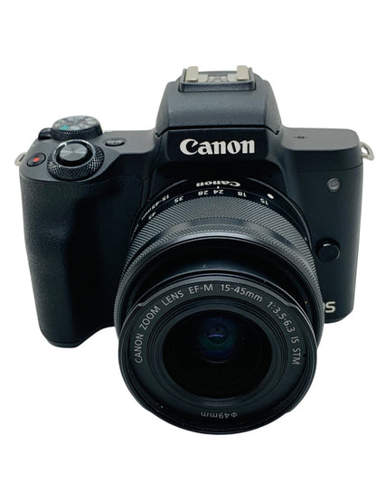 Canon EOS M50 Camera Kit w/ 15-45mm, 3 Canon Batteries, Charger Bundle