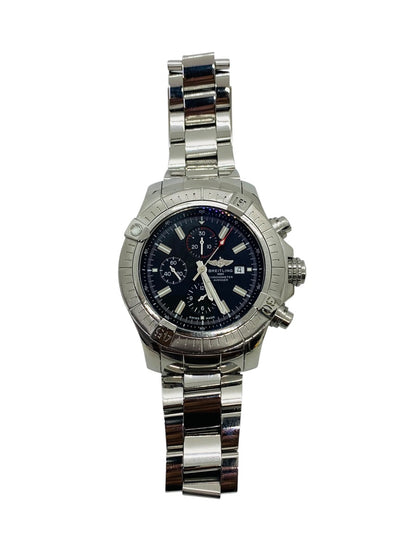 Breitling Super Avenger Chronograph A13375 48mm Black Dial Stainless Steel
