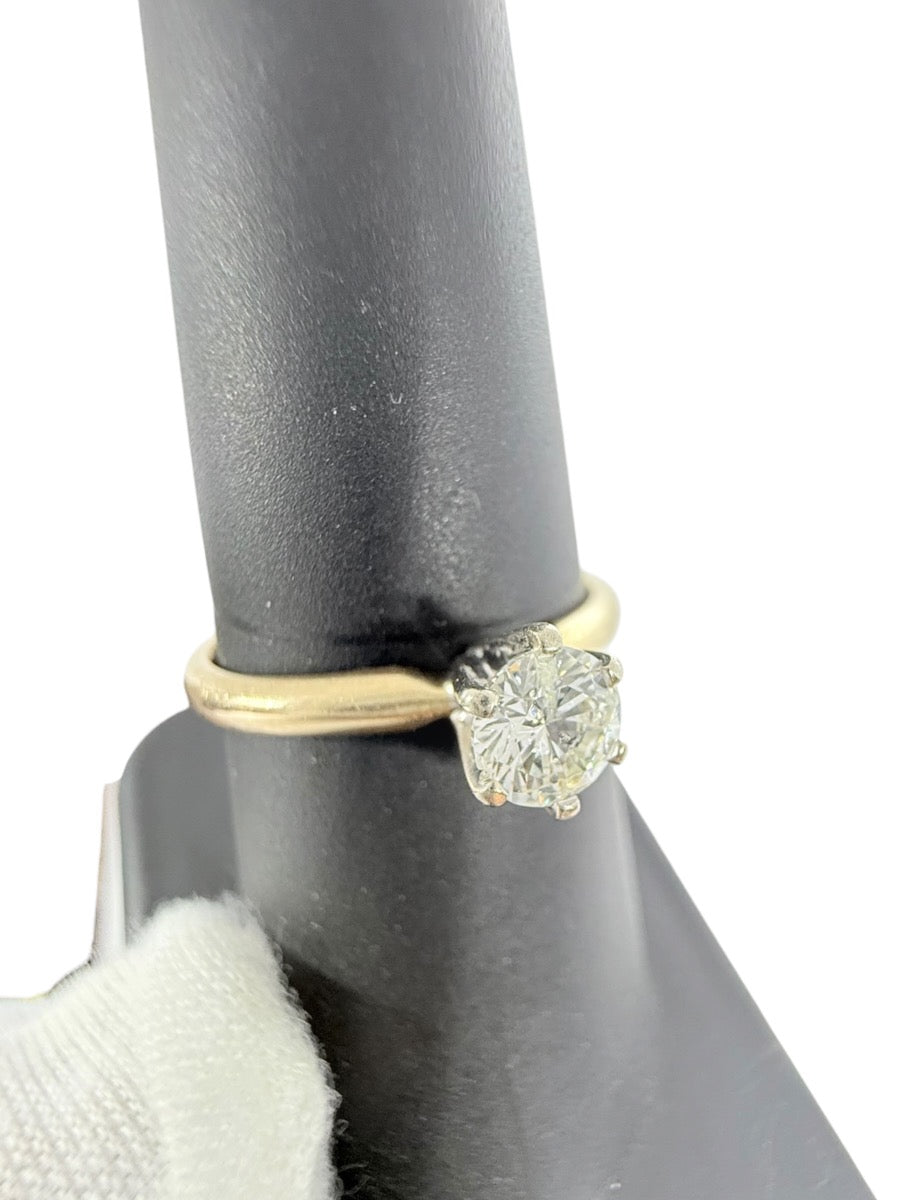 14K Yellow Gold Round Diamond Ring | 0.5 TCW | Size 7 | 2.4g