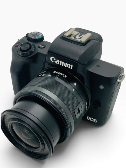 Canon EOS M50 15-45mm Kit Lens Mirrorless Camera + Battery/Charger
