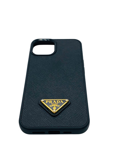 Prada iPhone 13 Pro Black Phone Case Saffiano Triangolo