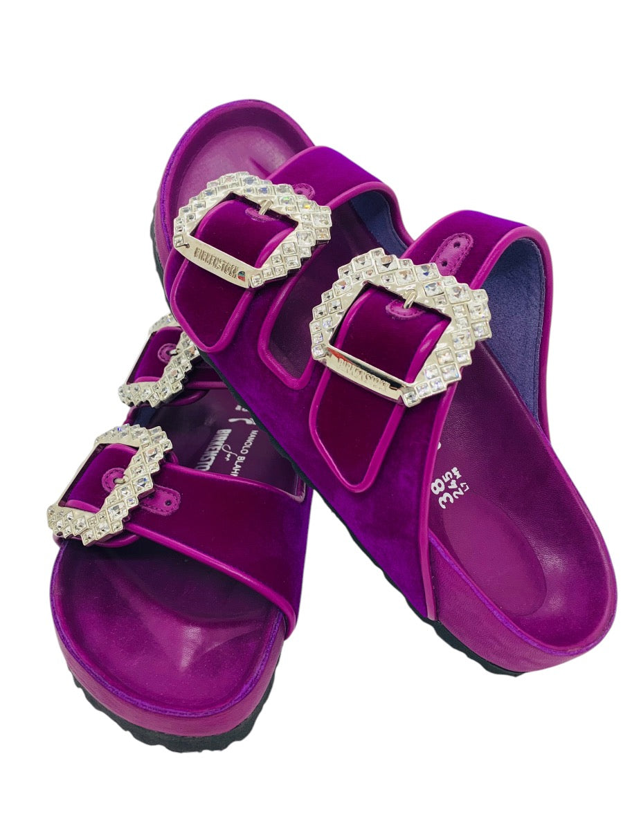 Manolo Blahnik for Birkenstock Arizona Fuschia | Size 38