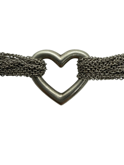 Tiffany & Co Heart Toggle Multi Mesh Strand Chain Bracelet - 34.5g | 7"