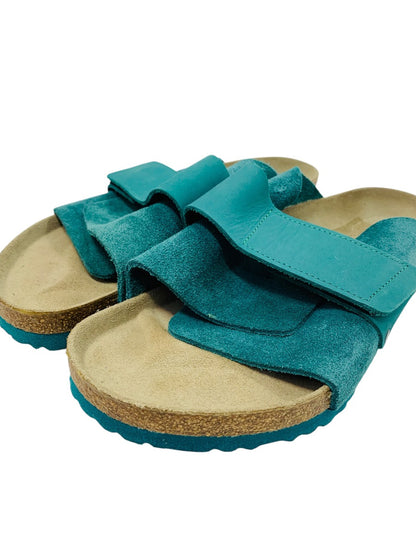 Birkenstock Kyoto Sandals Suede Dark Teal Womens Size 12
