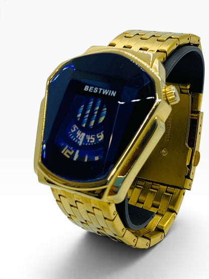 Bestwin 6615M Mechanical Automatic Watch 42mm Gold Stainless Steel