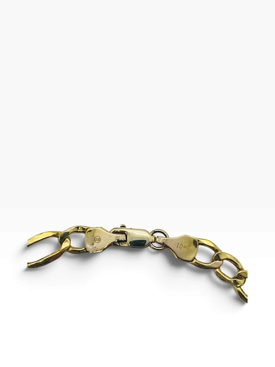 10K Yellow Gold Figaro Bracelet Unisex 2.2 Grams | 8" Length | 5mm Width