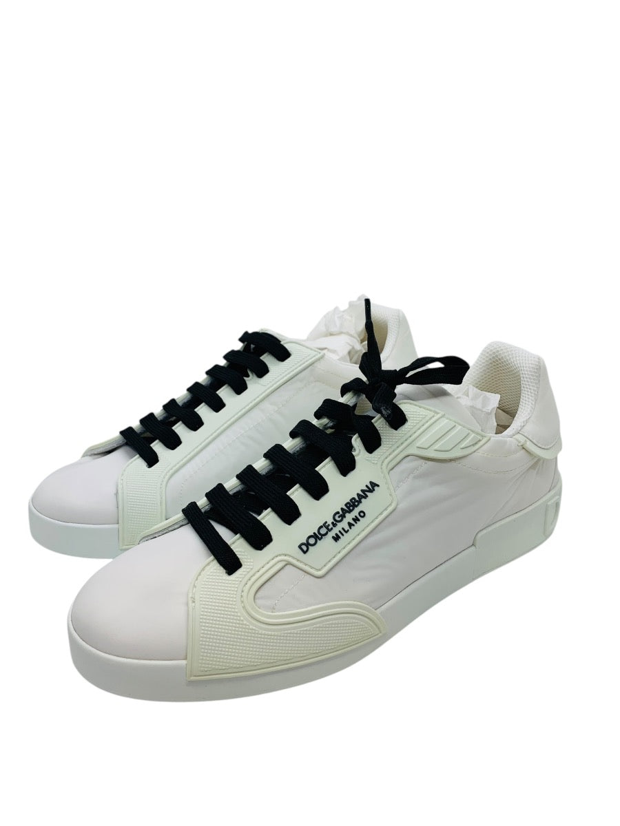 Dolce & Gabbana White Portofino Logo Low Top Trainers Sneakers EU44 / US11