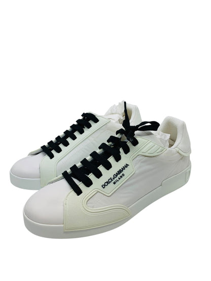 Dolce & Gabbana White Portofino Logo Low Top Trainers Sneakers EU44 / US11
