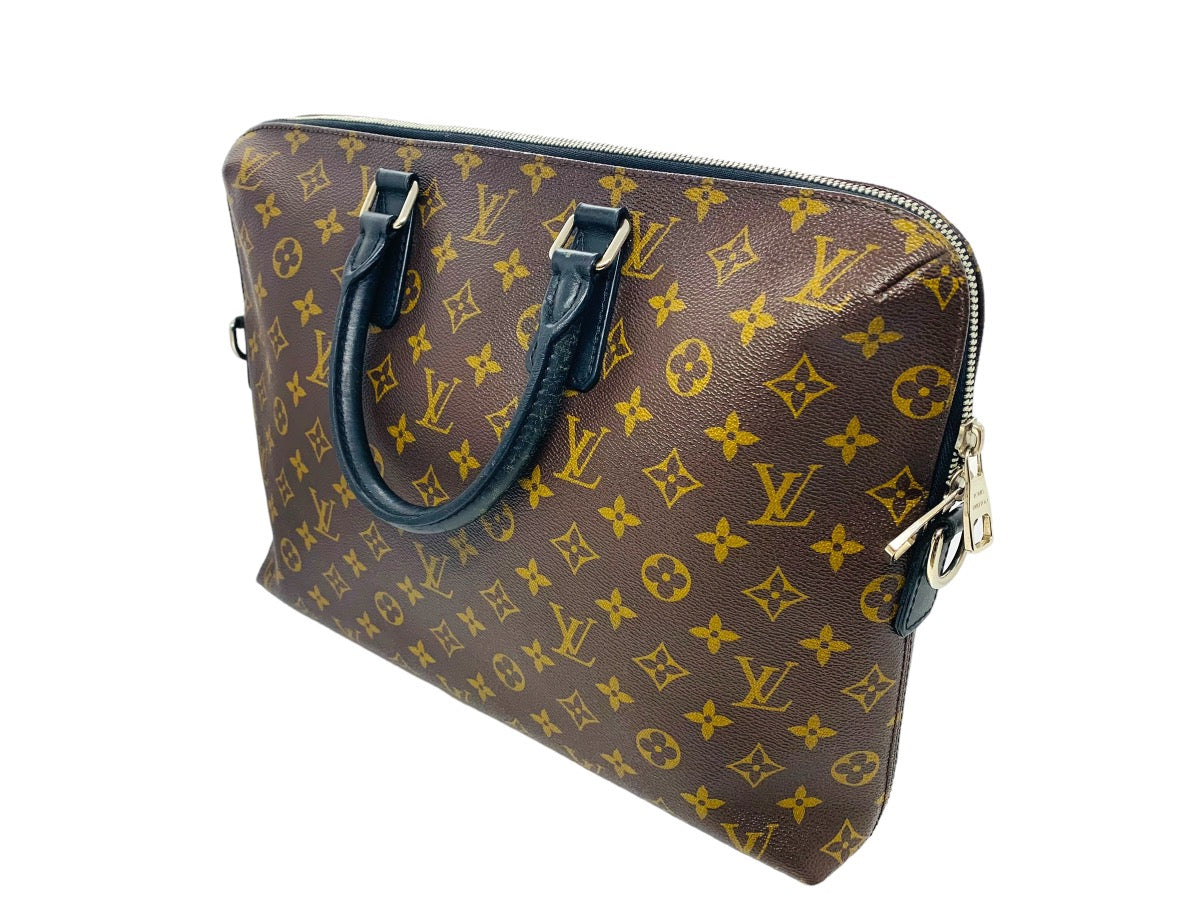 Louis Vuitton Monogram Macassar Porte Document Bag M40868 (READ)