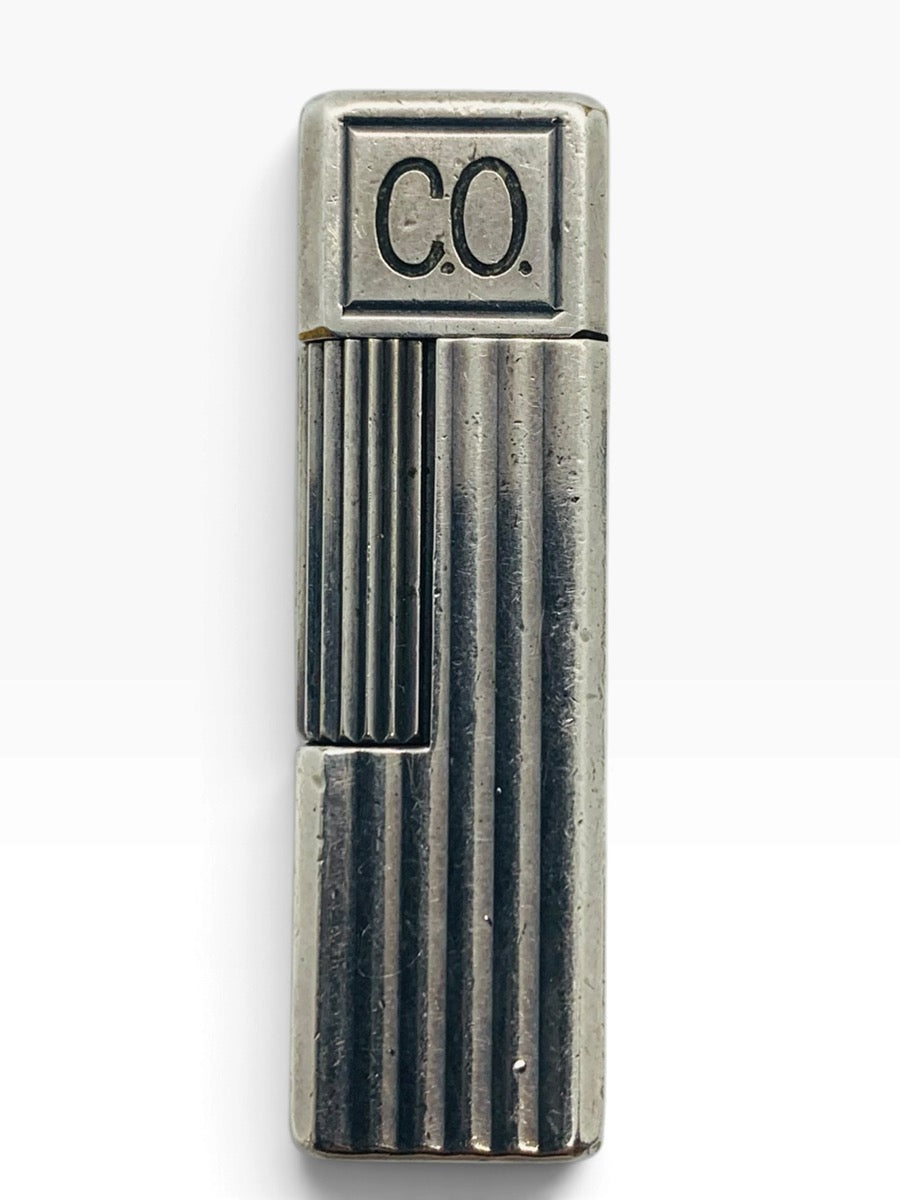 Vintage ST Dupont Ligne 1 Mid-Century Luxury Short Silver Plated Pocket Lighter  Made in France