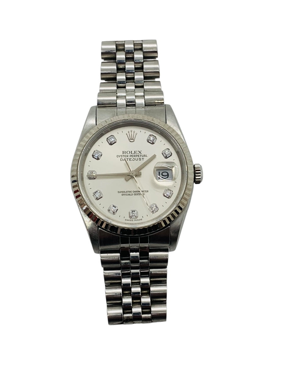 Rolex Datejust 16234 Automatic Staineless Steel Diamond Dial Watch