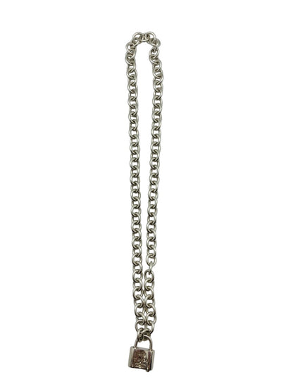 Tiffany & Co 1837 Padlock Rolo Chain Necklace In Sterling Silver 16"