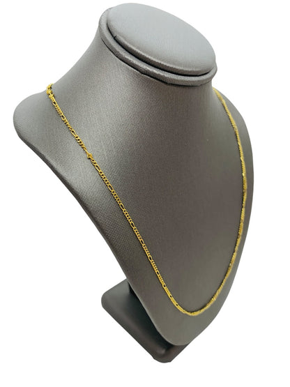 18K Yellow Gold Figaro Chain | Size 20 | 3.8g