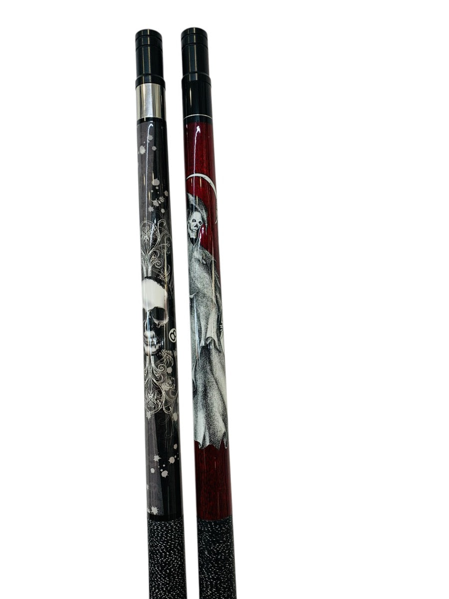 Action 2 Piece Billiard Pool Cue Sticks Combo Set with Fancy Black Carrier Case