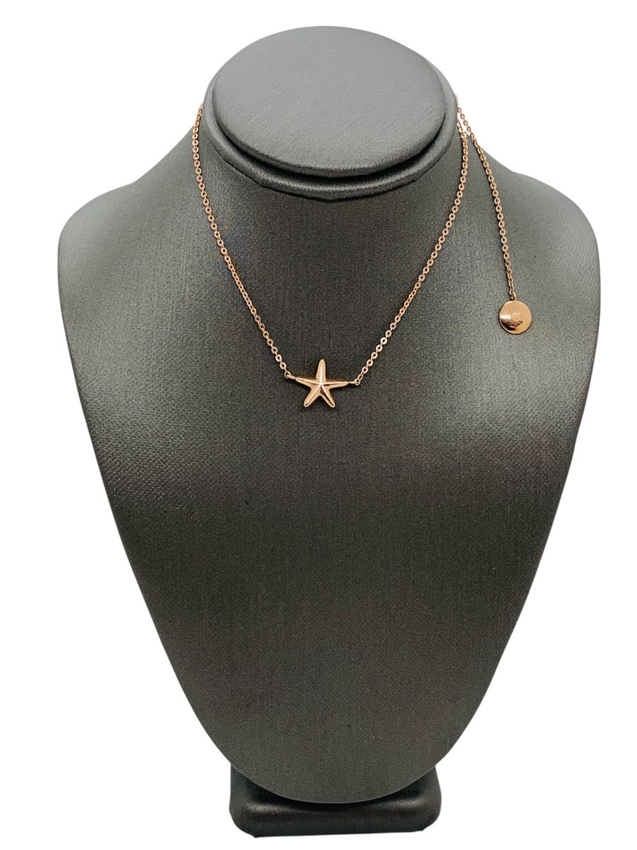 .925 Sterling Silver Rose Gold Plated Starfish Bracelet