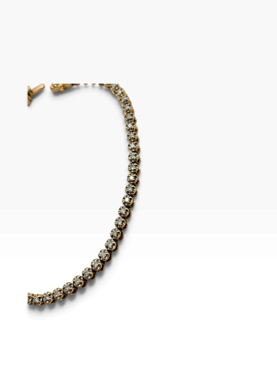10K Rose-Gold Lady's Tennis Diamond Bracelet | .60 TCW | Size 7.5" | 7.5 Grams