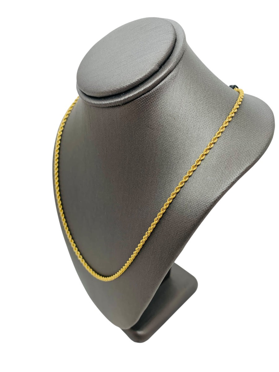 14K Yellow Gold Rope Chain | Size 18 | 8.7g