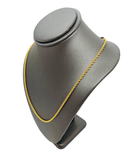 14K Yellow Gold Rope Chain | Size 18 | 8.7g