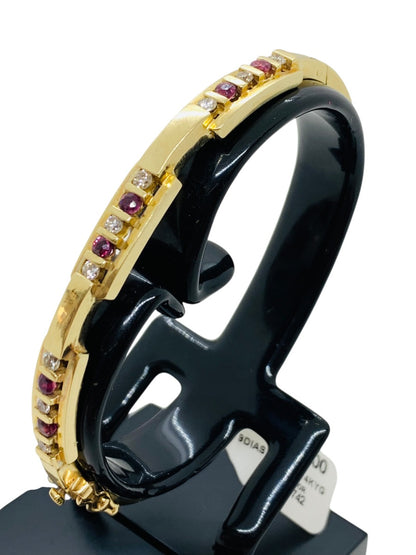 14K Yellow Gold Round Diamond Bracelet | .18CTW TCW | Size 8 | 17.5g
