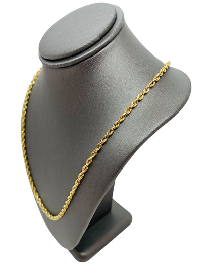 14K Yellow Gold Rope Chain | Size 20 | 10.8g