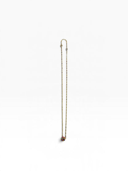 14K Yellow Gold Multicolor Topaz Pendant Necklace 1.8 Grams | 16" Length