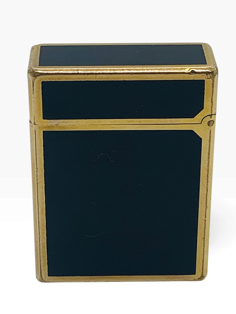 Vintage St Dupont Chinese Black Lacquer Ligne 1 Short Pocket Lighter