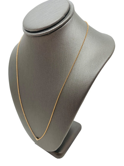 14K Rose Gold Diamond Heart Marine Chain | Size 16 | 1.2g
