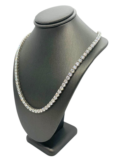 14K White Gold 18" Tennis Chain 102 Lab Grown Dias | 30.60CTW | 39.3g