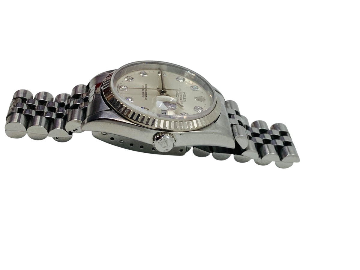 Rolex Datejust 16234 Automatic Staineless Steel Diamond Dial Watch
