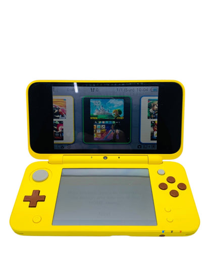 Nintendo Pikachu Edition 2DS XL Jan-001 Yellow w/ Zelda Case+Charger