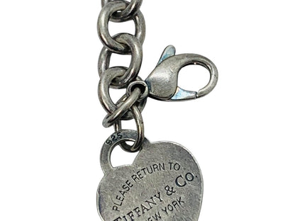 Tiffany & Co .925 Return To Tiffany Heart Charm Bracelet Size 7" \ 33g
