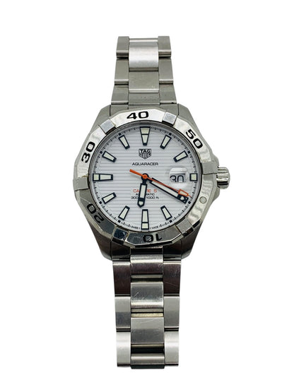 Tag Heuer Men's Aquaracer White Automatic Swiss Watch 43mm WAY2013 w/ Box